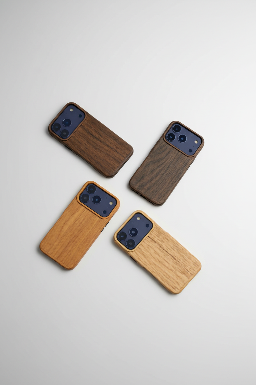 Vier Hüllen ohne Text mit weichen Schatten